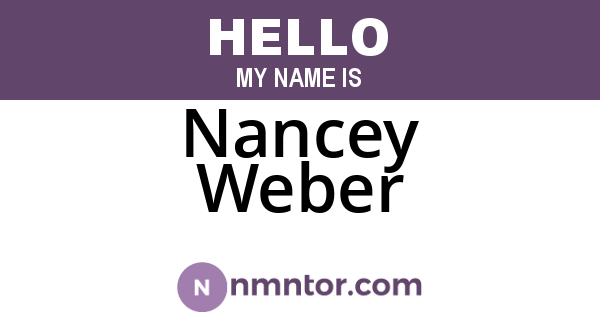 Nancey Weber