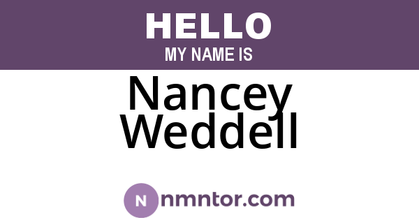 Nancey Weddell