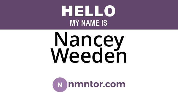 Nancey Weeden