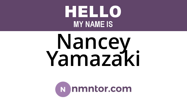 Nancey Yamazaki