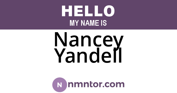 Nancey Yandell