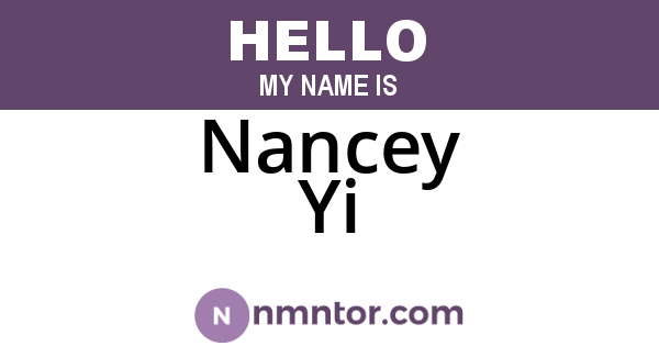 Nancey Yi