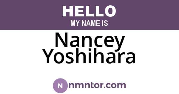 Nancey Yoshihara