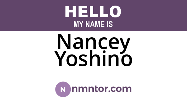 Nancey Yoshino
