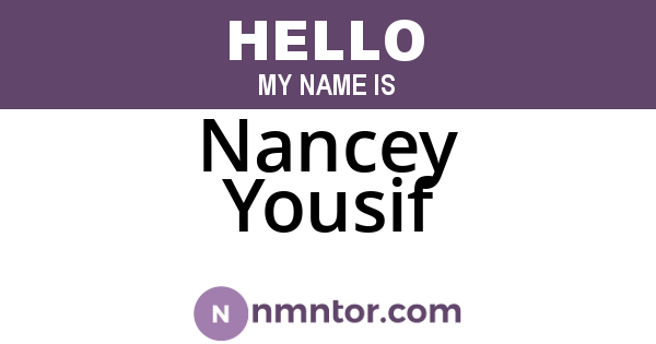 Nancey Yousif