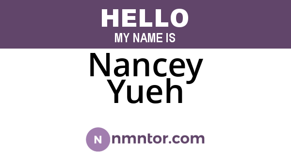 Nancey Yueh