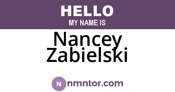 Nancey Zabielski