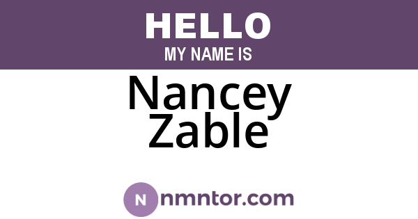 Nancey Zable