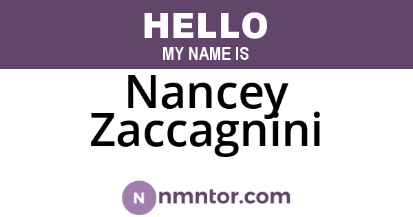 Nancey Zaccagnini