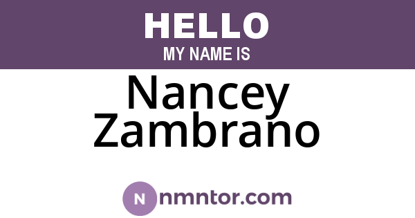 Nancey Zambrano