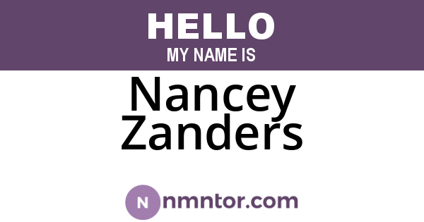 Nancey Zanders