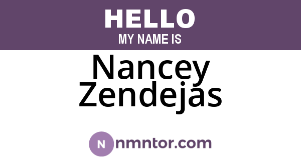 Nancey Zendejas