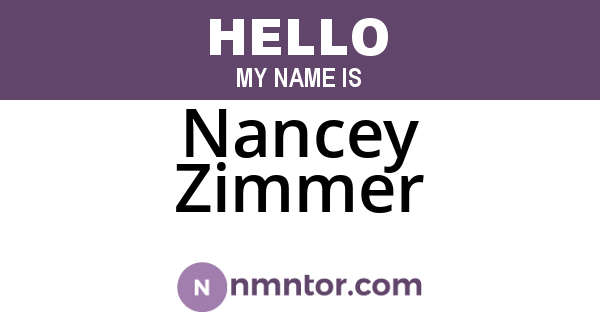 Nancey Zimmer