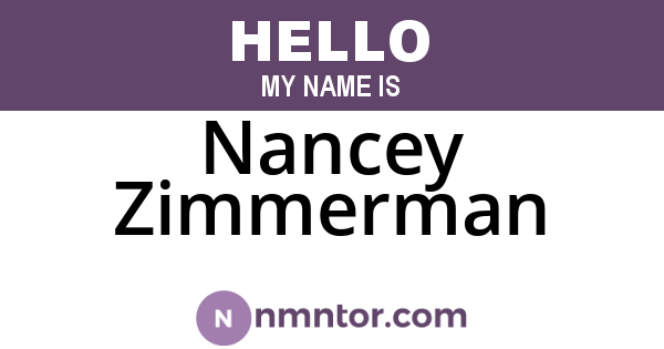 Nancey Zimmerman