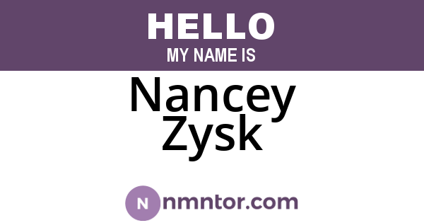 Nancey Zysk