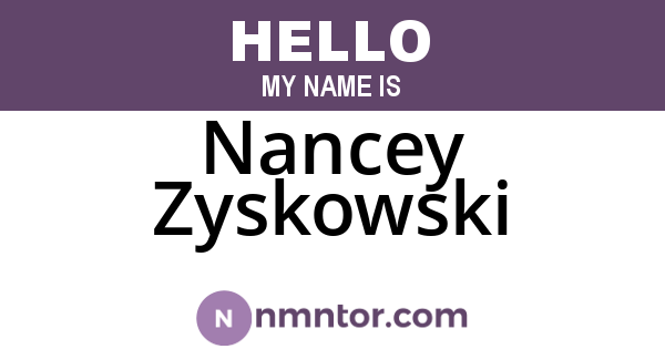 Nancey Zyskowski