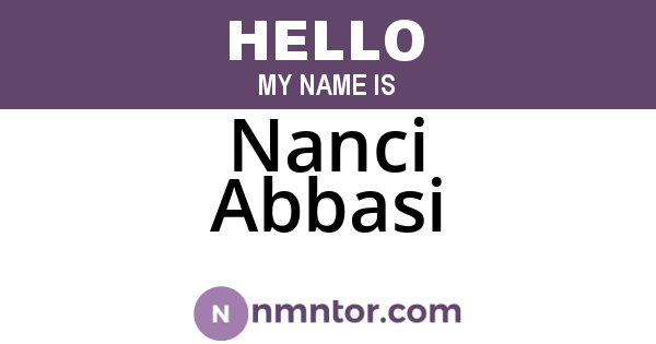 Nanci Abbasi