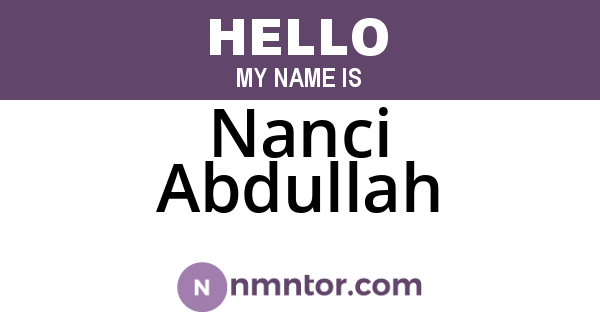 Nanci Abdullah