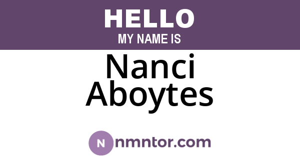 Nanci Aboytes