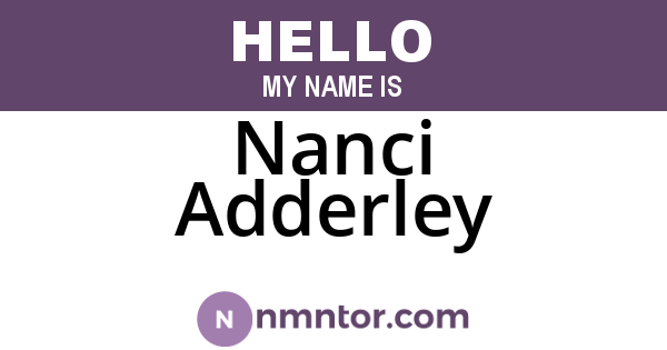 Nanci Adderley