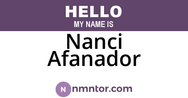 Nanci Afanador