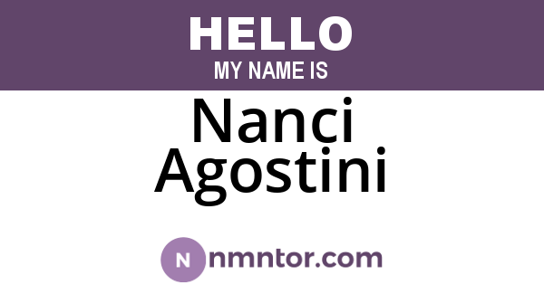 Nanci Agostini