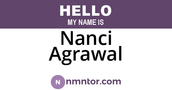 Nanci Agrawal