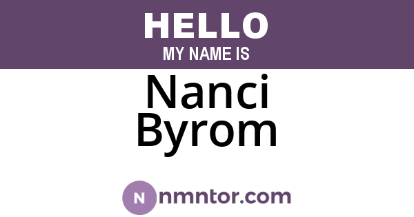 Nanci Byrom