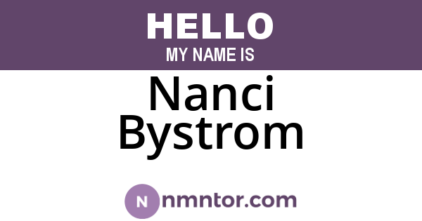 Nanci Bystrom