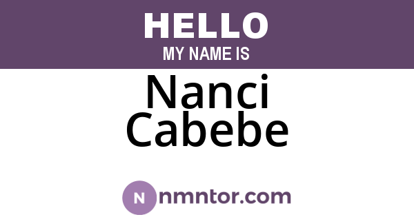 Nanci Cabebe