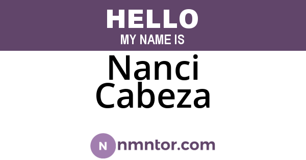 Nanci Cabeza