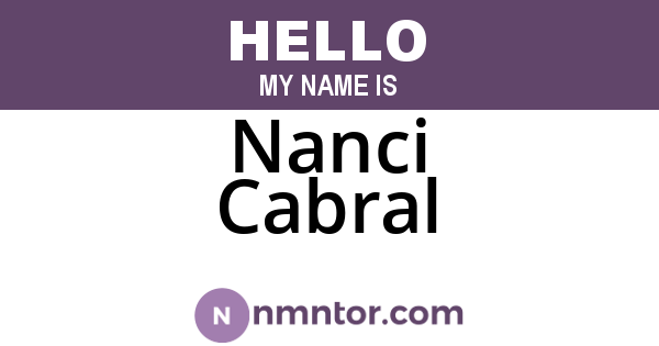 Nanci Cabral