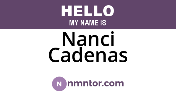 Nanci Cadenas