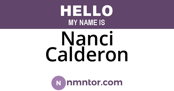 Nanci Calderon