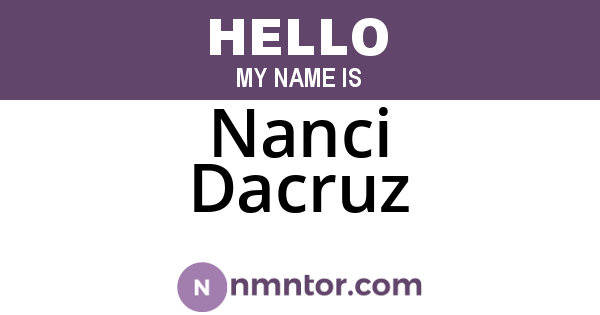 Nanci Dacruz