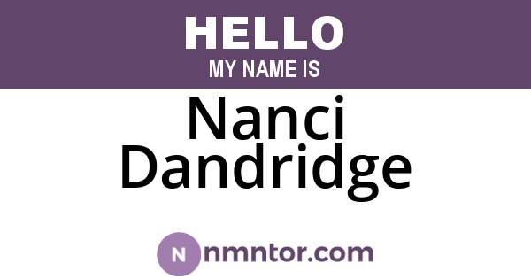 Nanci Dandridge