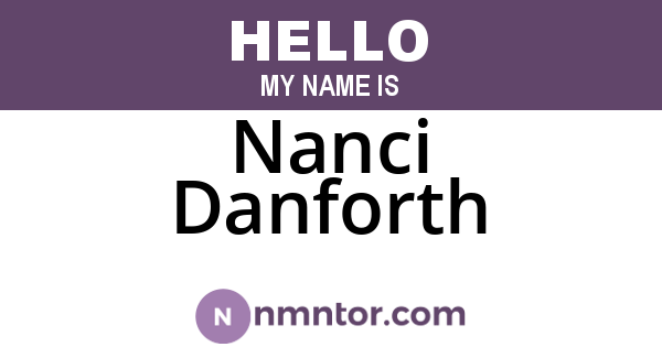 Nanci Danforth
