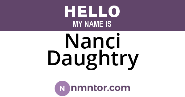 Nanci Daughtry