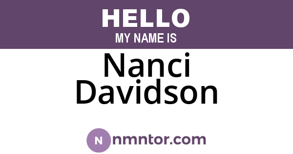 Nanci Davidson