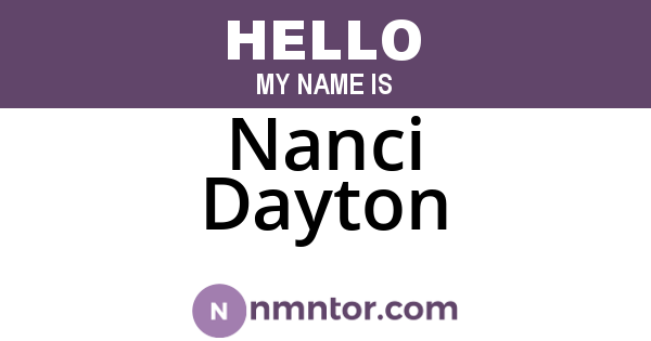 Nanci Dayton