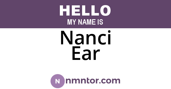Nanci Ear