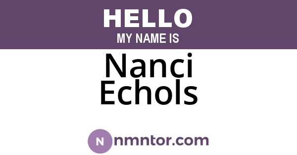 Nanci Echols