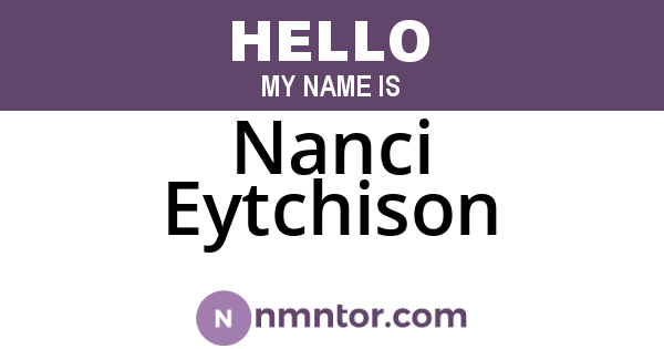 Nanci Eytchison