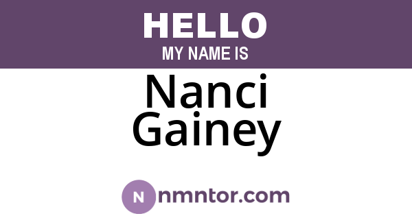 Nanci Gainey