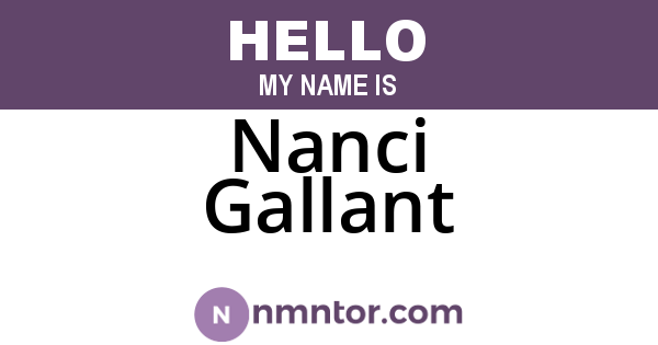 Nanci Gallant