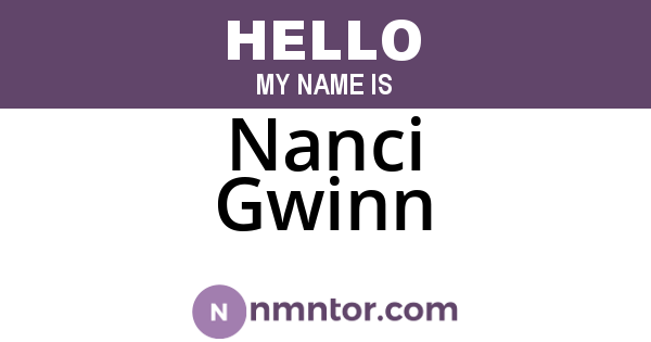 Nanci Gwinn
