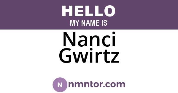 Nanci Gwirtz