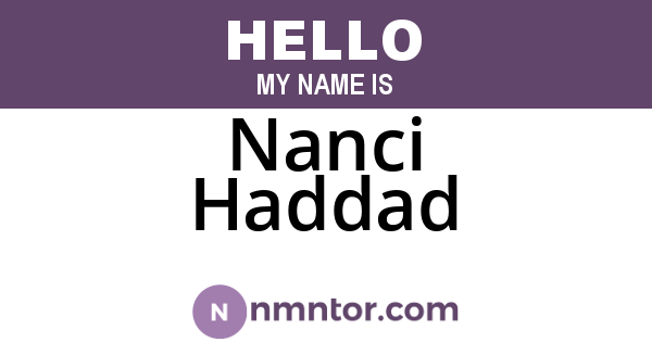 Nanci Haddad