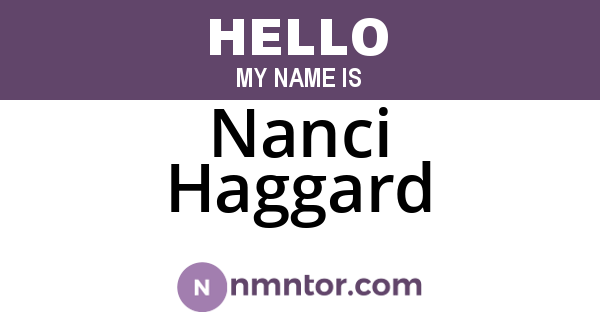 Nanci Haggard