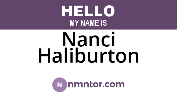 Nanci Haliburton